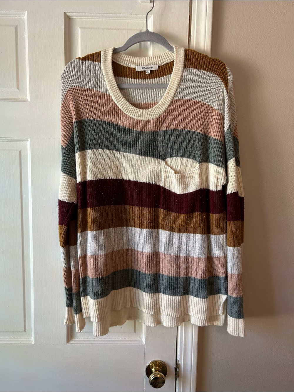 Madewell Multicolor Striped Crewneck Sweater